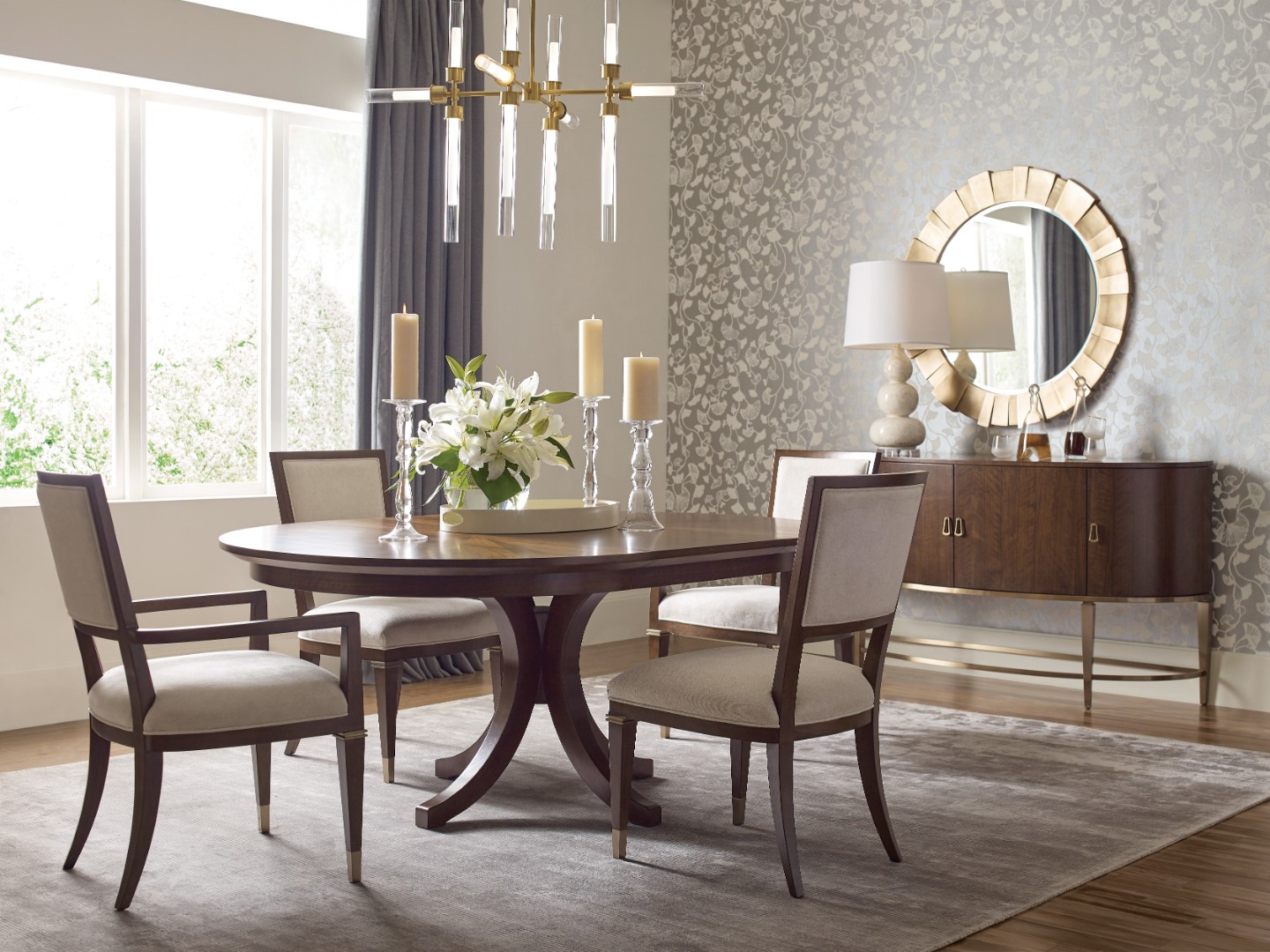 Стол обеденный круглый раскладной Warner