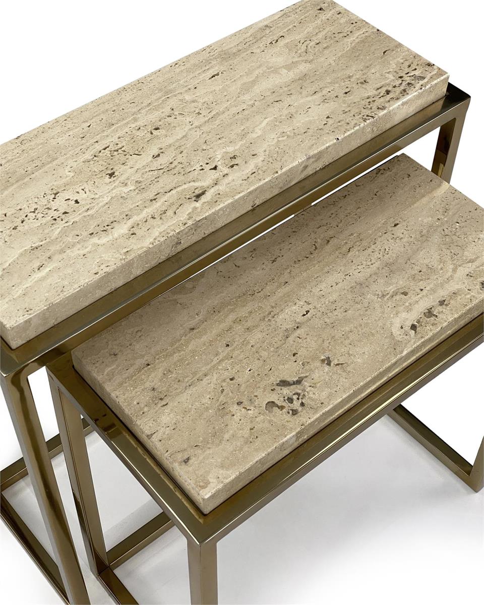 Стол придиванный Marble Nesting (комплект из 2 штук)