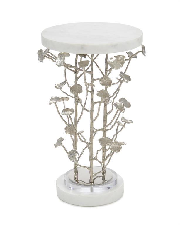 Стол придиванный Marble and Brushed Nickel Branch