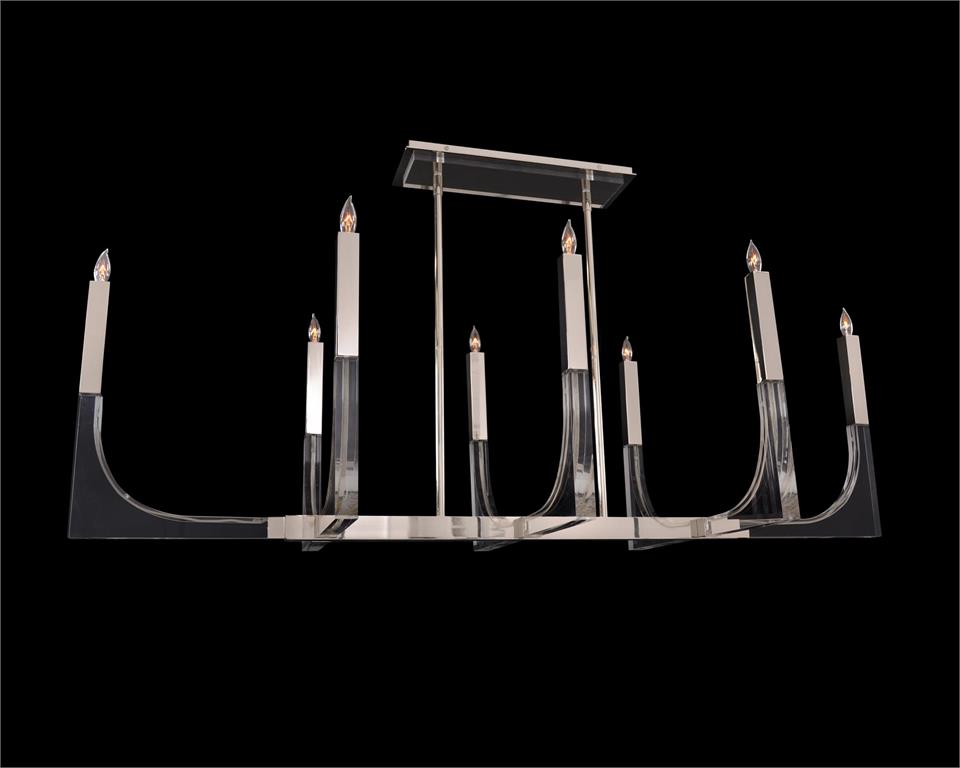 Люстра Genesis: Acrylic Eight-Light Chandelier with Polished Nickel