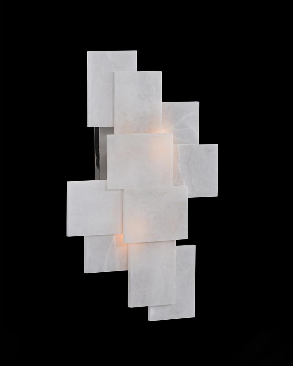 Бра Alabaster Wall Sconce with a Nod to Mondrian