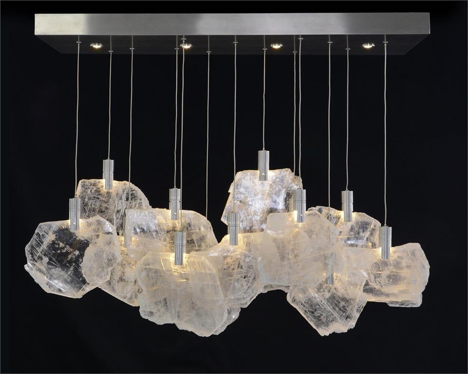 Люстра Moonlight Sonata: Selenite Pane Seventeen-Light