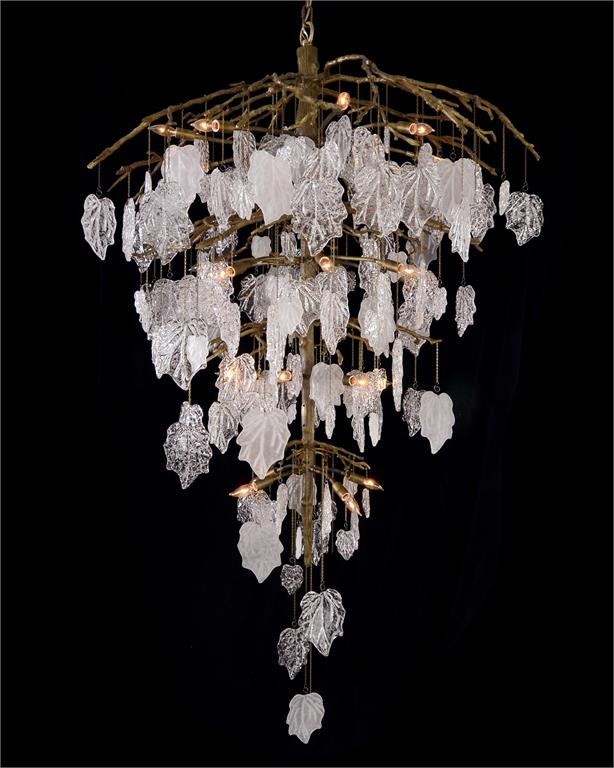 Люстра Sugar Leaf: Glass Leaf Twenty-Six-Light
