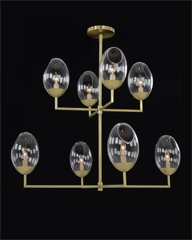 Люстра Eros: Elliptical Antique Brass Eight-Light