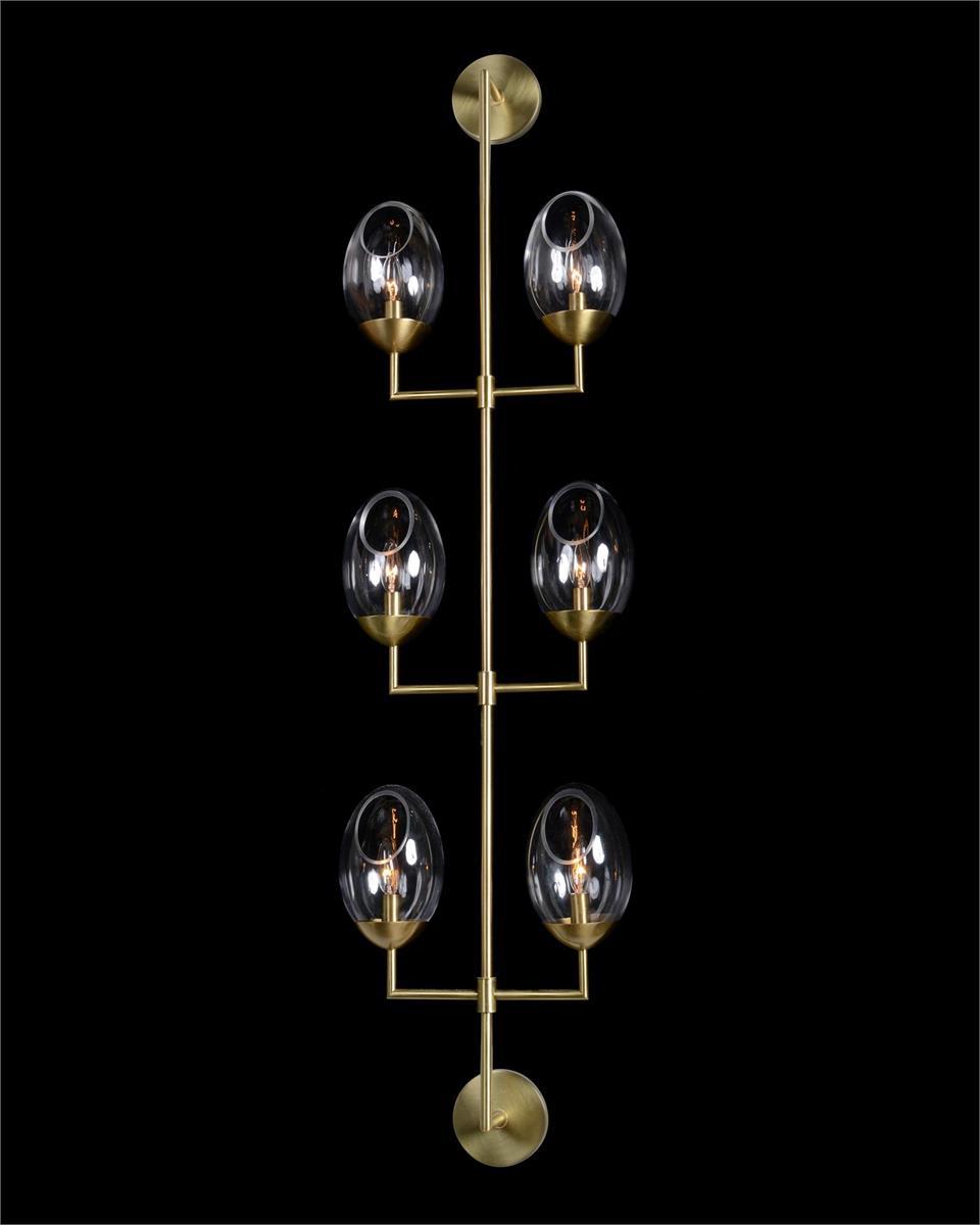 Люстра Eros: Elliptical Antique Brass Six-Light
