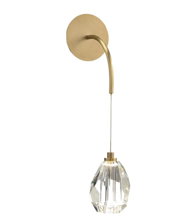 Бра Faceted Cut Crystal Single-Droplight Sconce