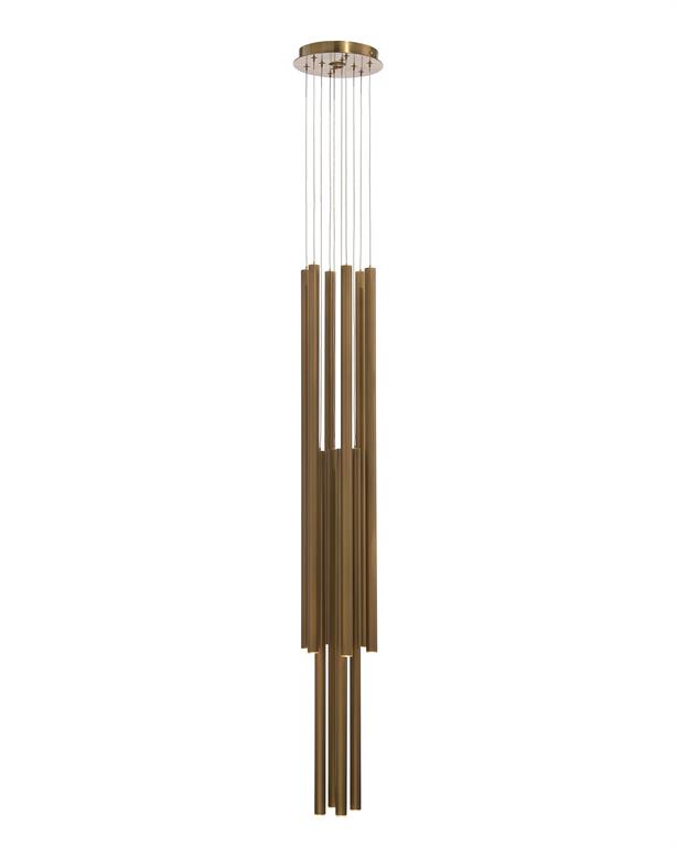 Люстра Hans Eleven-Droplight Brass