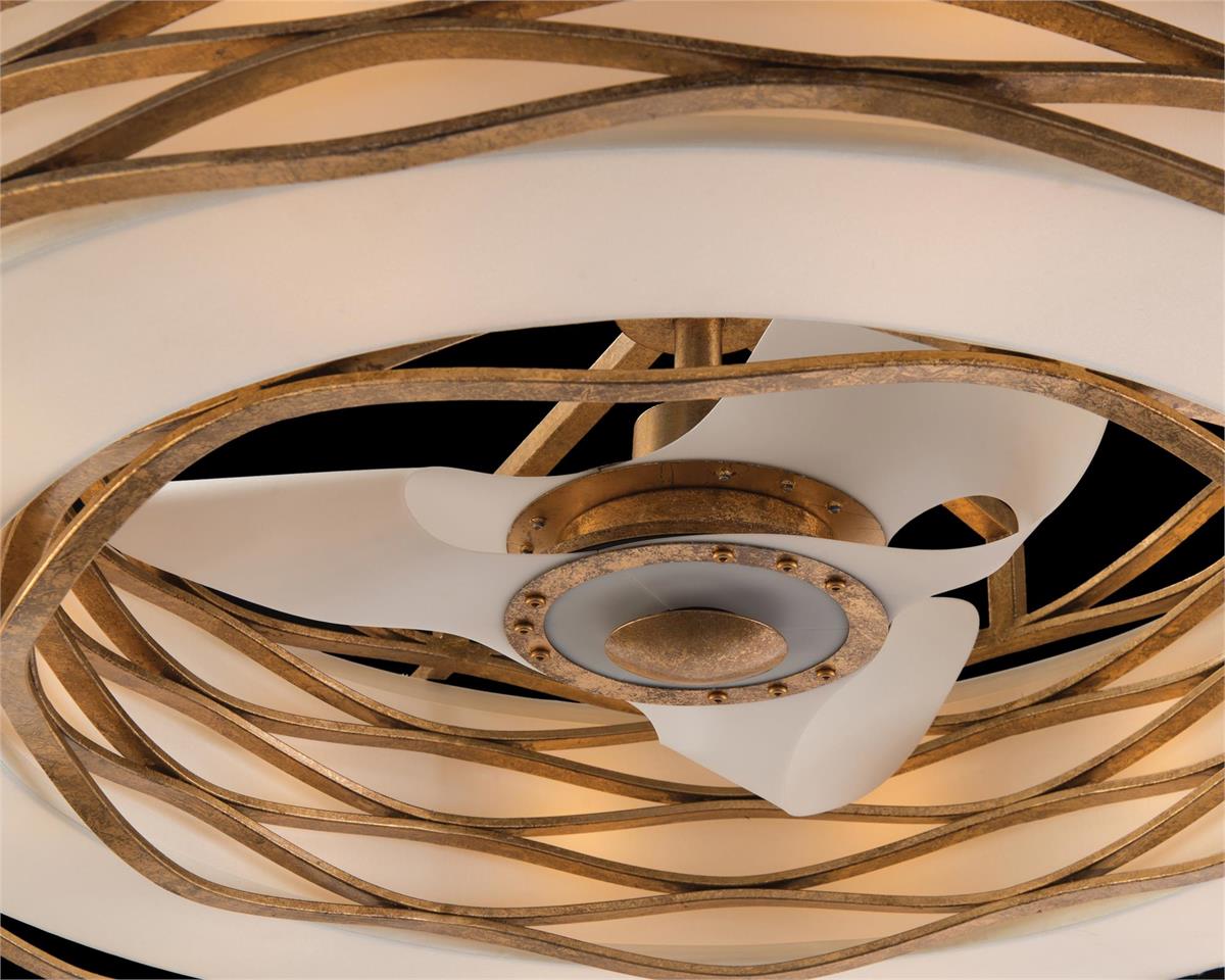 Люстра Ribbons of Gold Twelve-Light Pendant with Fan