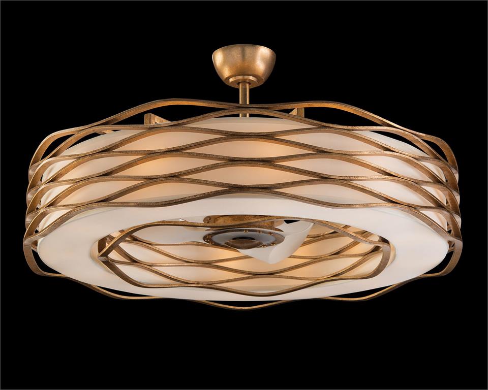 Люстра Ribbons of Gold Twelve-Light Pendant with Fan