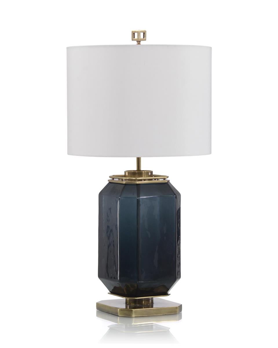Настольная лампа Navy Blue Glass and Brass