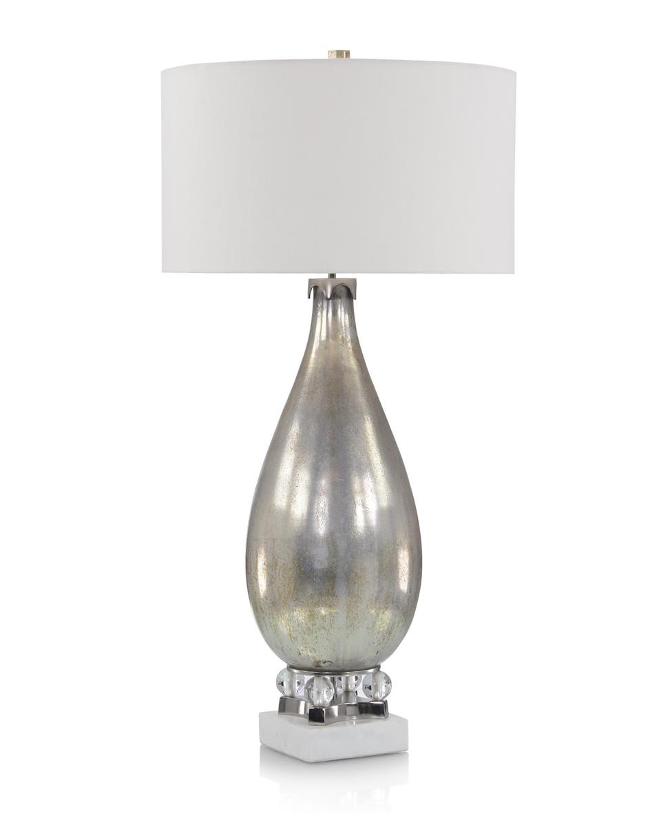 Настольная лампа Iridescent Champagne and Silver Glass