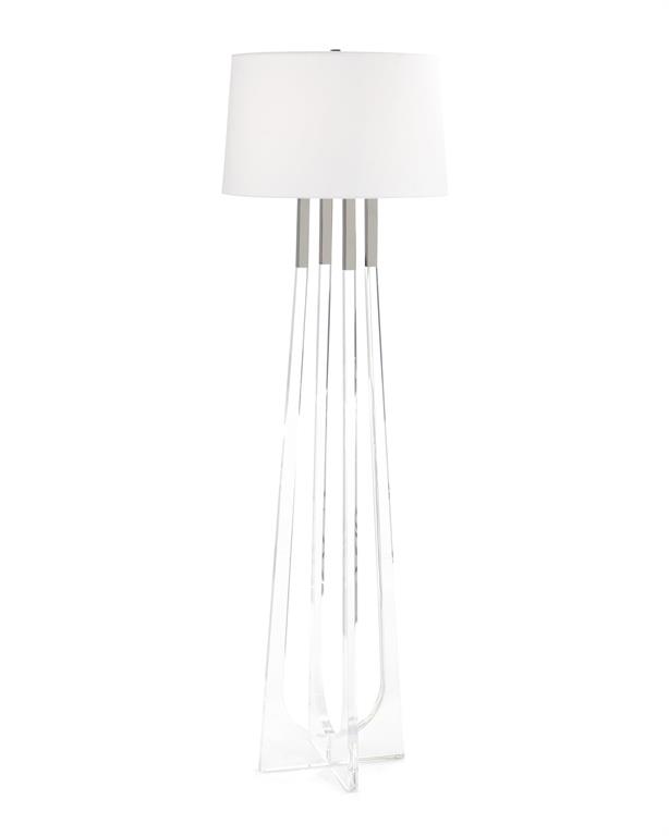 Торшер Acrylic Floor Lamp with Polished Nickel