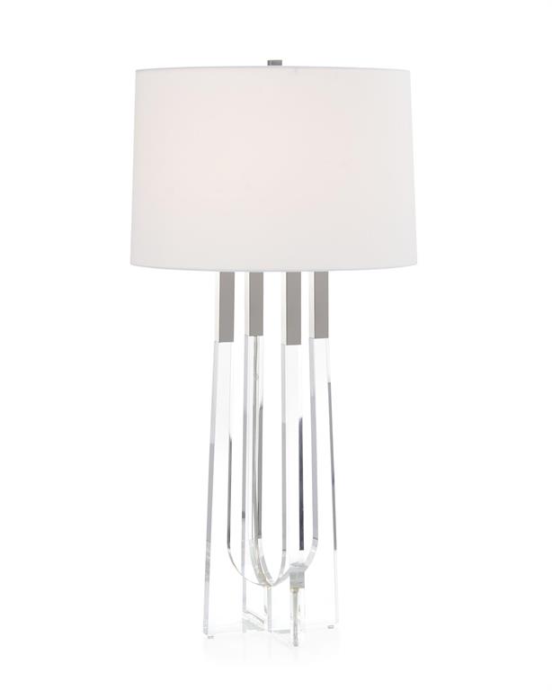 Настольная лампа Acrylic Table Lamp with Polished Nickel