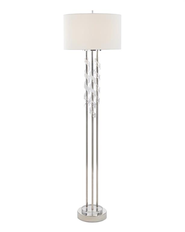 Торшер Floor Lamp with Frosted Glass Swirls
