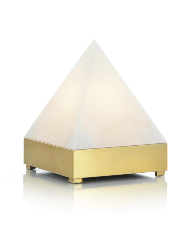 Настольная лампа Pyramid in Alabaster and Brass Light