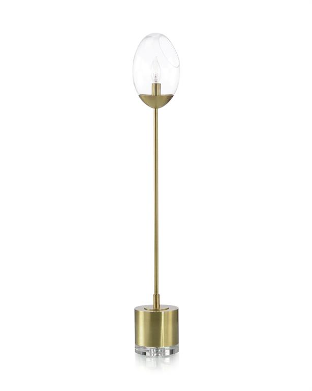 Торшер Eros: Single-Light Console Torchiere in Antique Brass