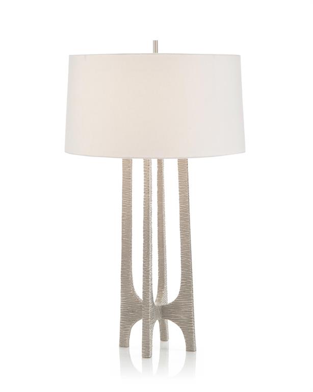 Настольная лампа Textured Arc Table Lamp in Nickel