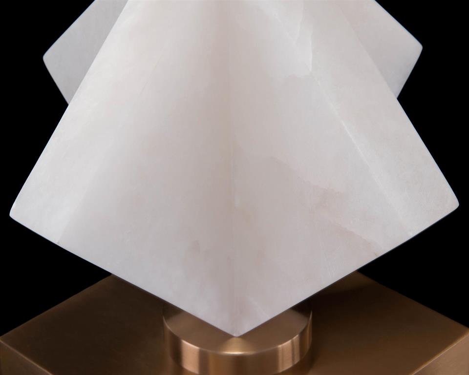 Настольная лампа Triangular Stacked Alabaster