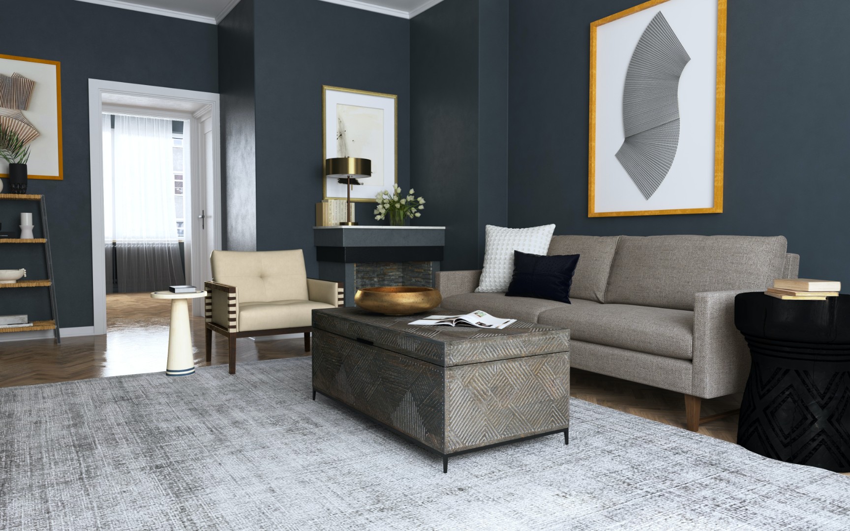 Стол придиванный Commerce & Market Don't Be Blue Bone Spot Table