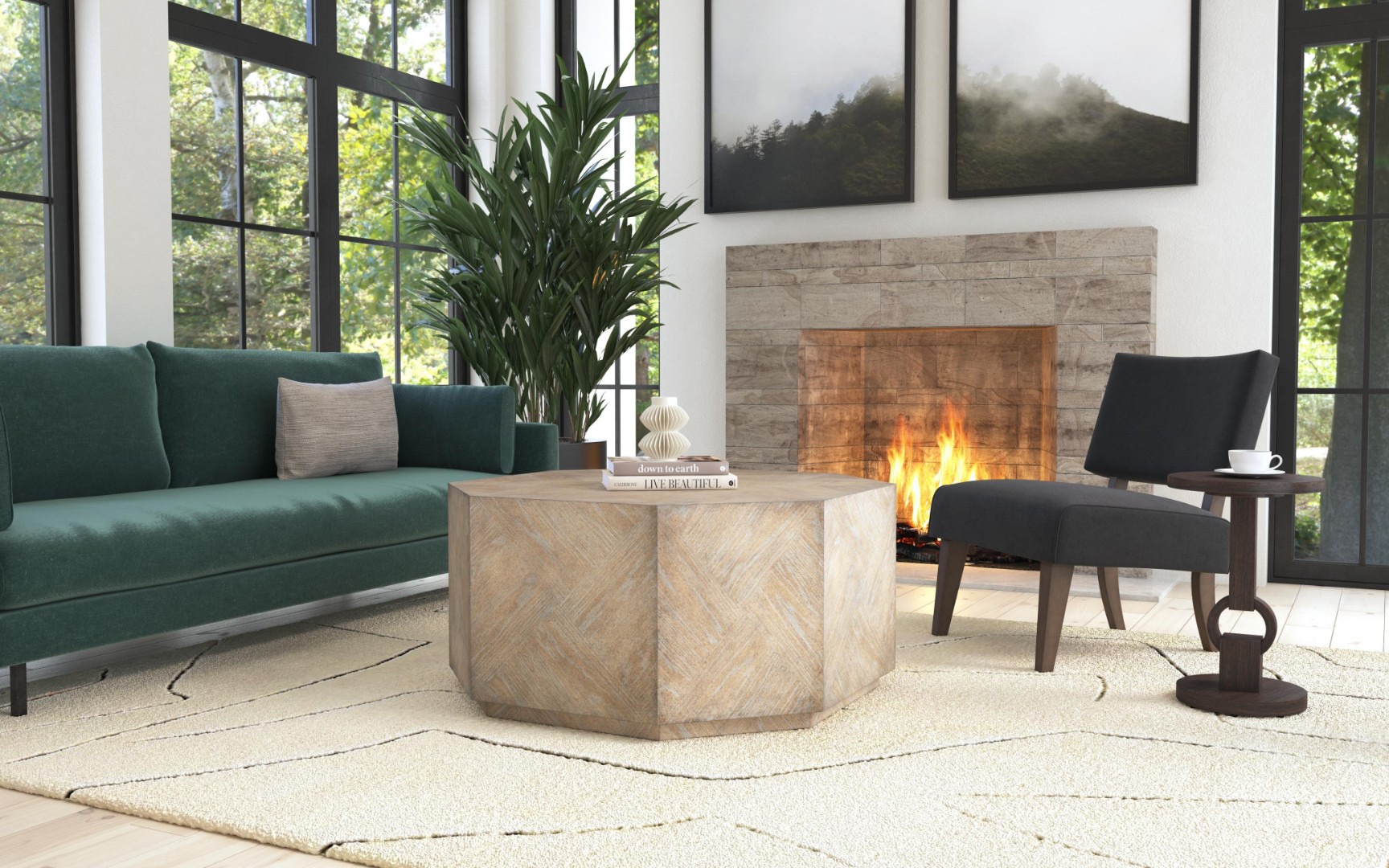 Стол коктейльный Commerce & Market Geo Octagonal Cocktail Table