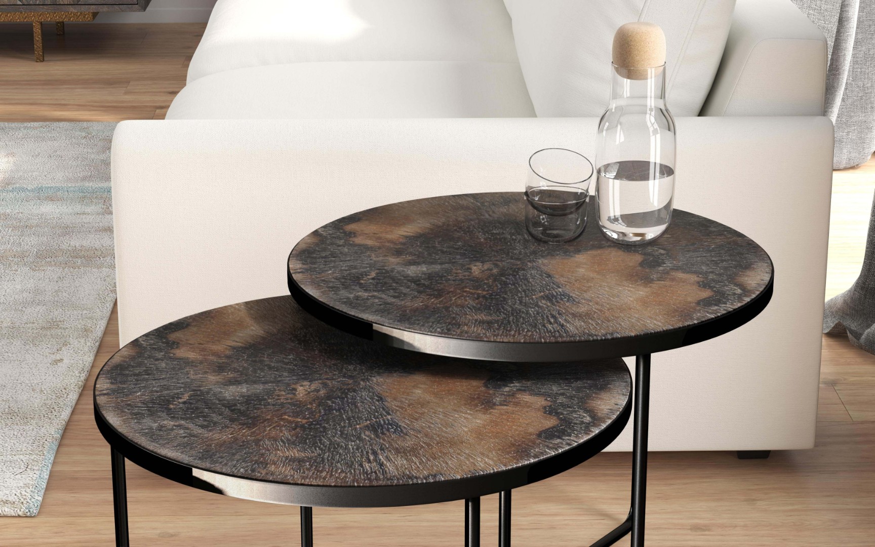 Стол коктейльный Commerce & Market Bunching Cocktail (комплект из 2-х штук)