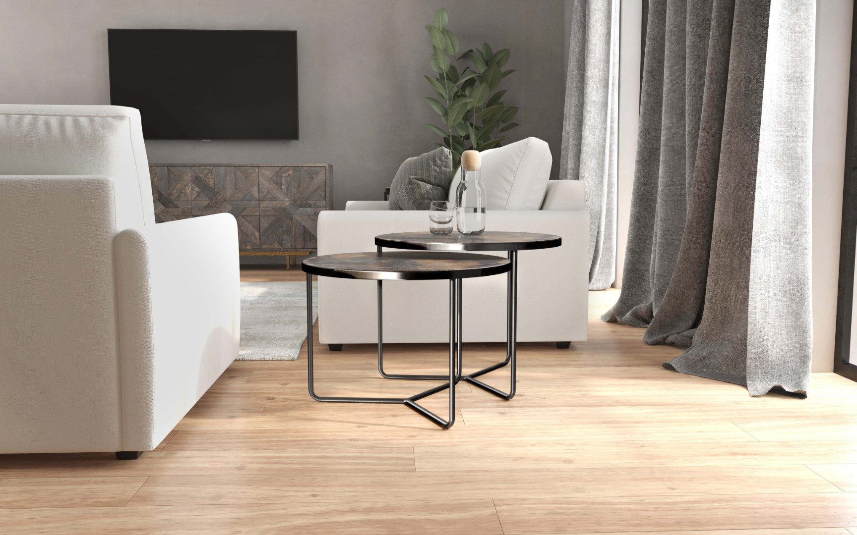 Стол коктейльный Commerce & Market Bunching Cocktail (комплект из 2-х штук)