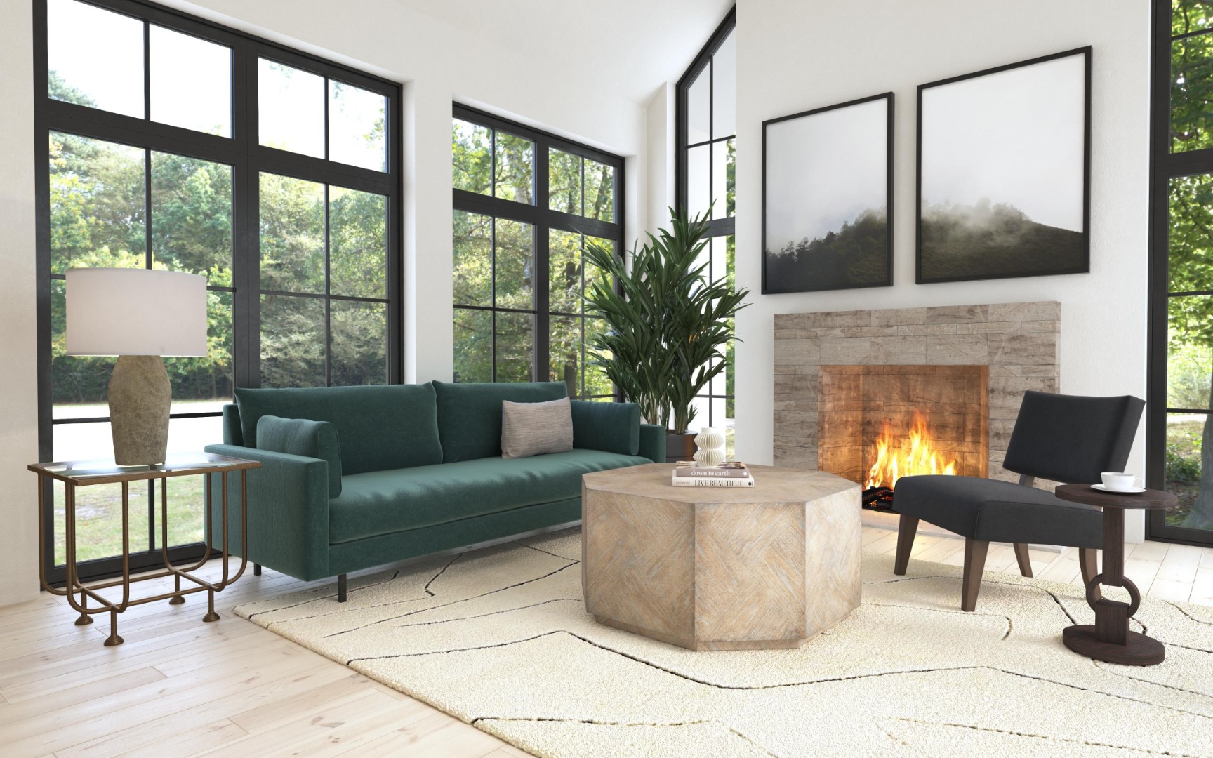 Стол придиванный Commerce & Market Kiara Square End Table