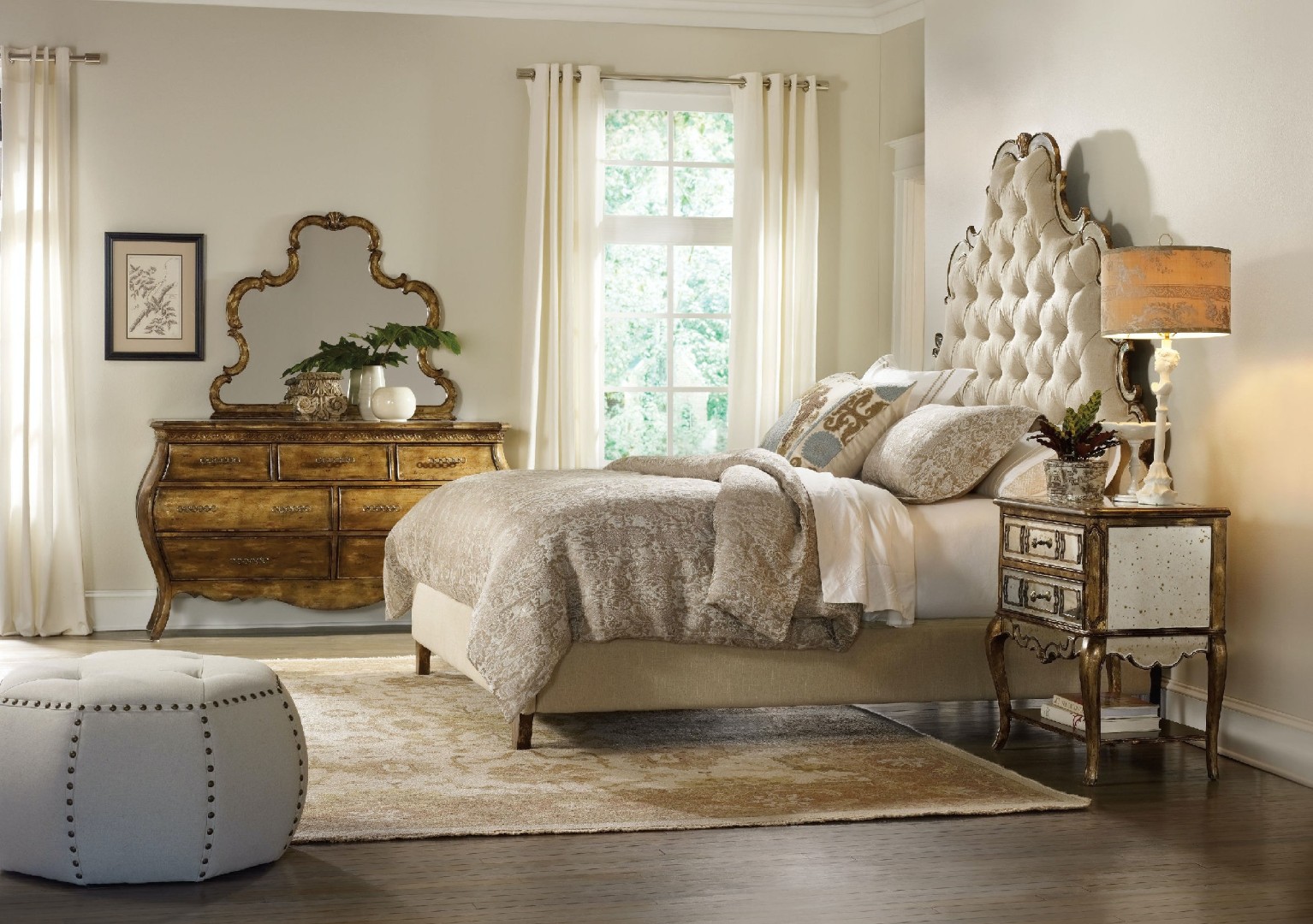 Кровать Sanctuary California King Tufted Bed - Bling