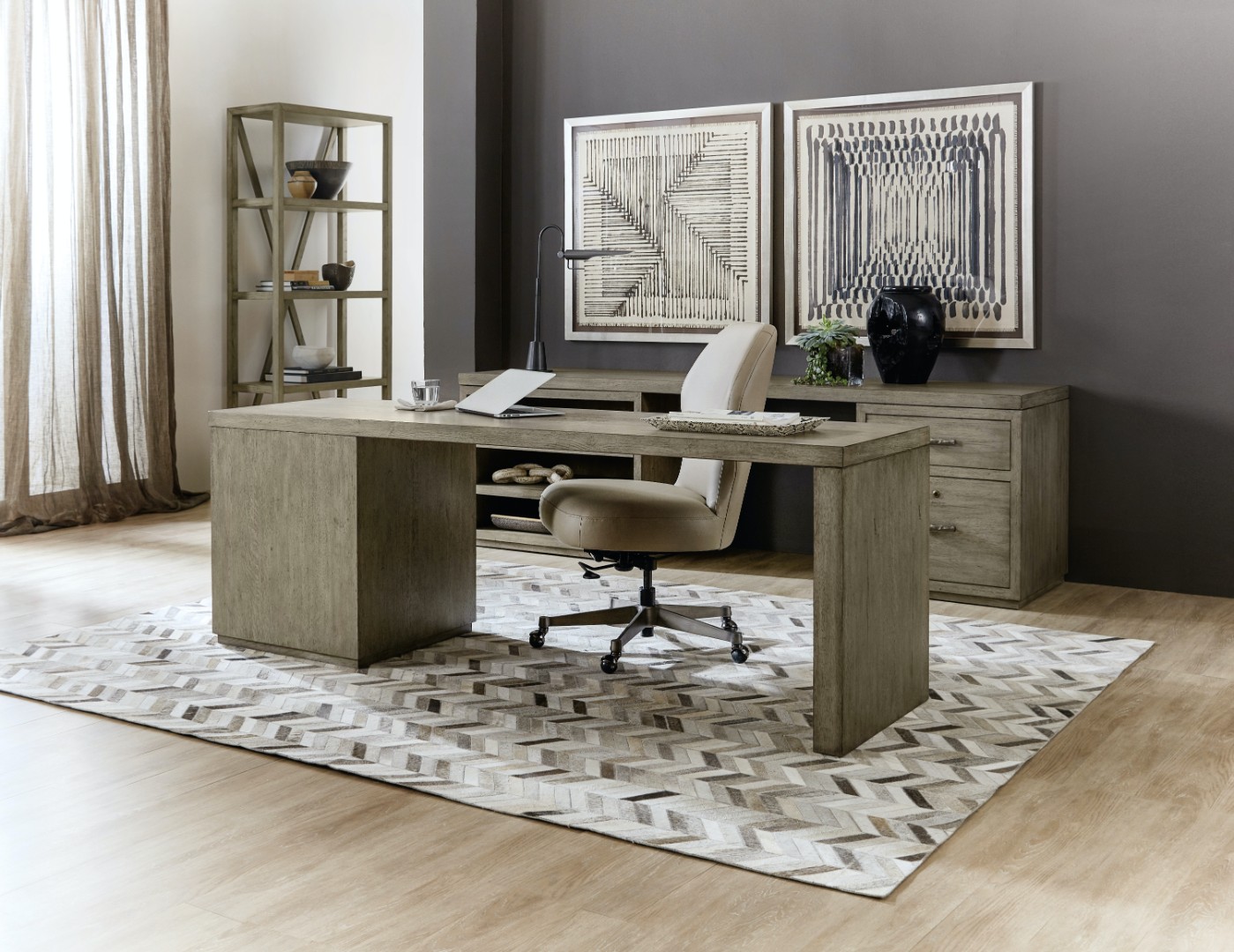 Стол письменный Linville Falls Desk - 84in Top-Small File and Leg