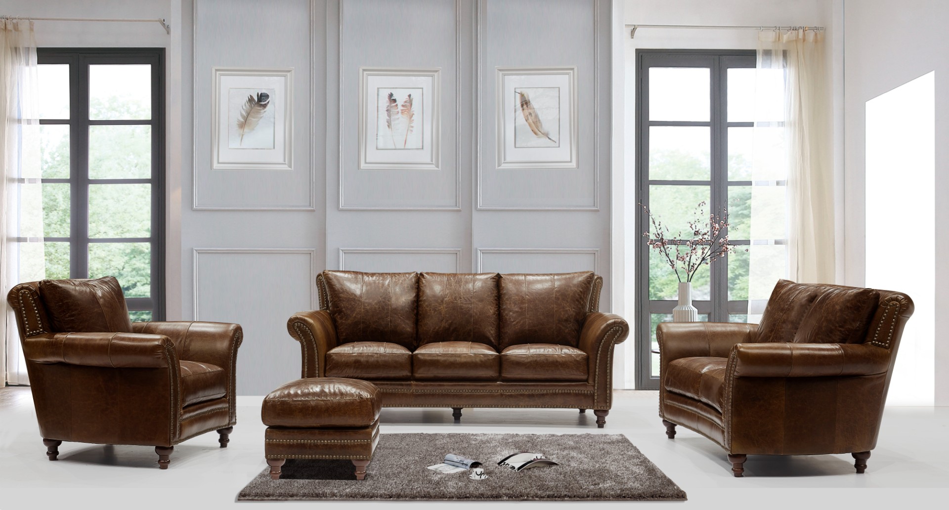 Диван кожаный GEORG