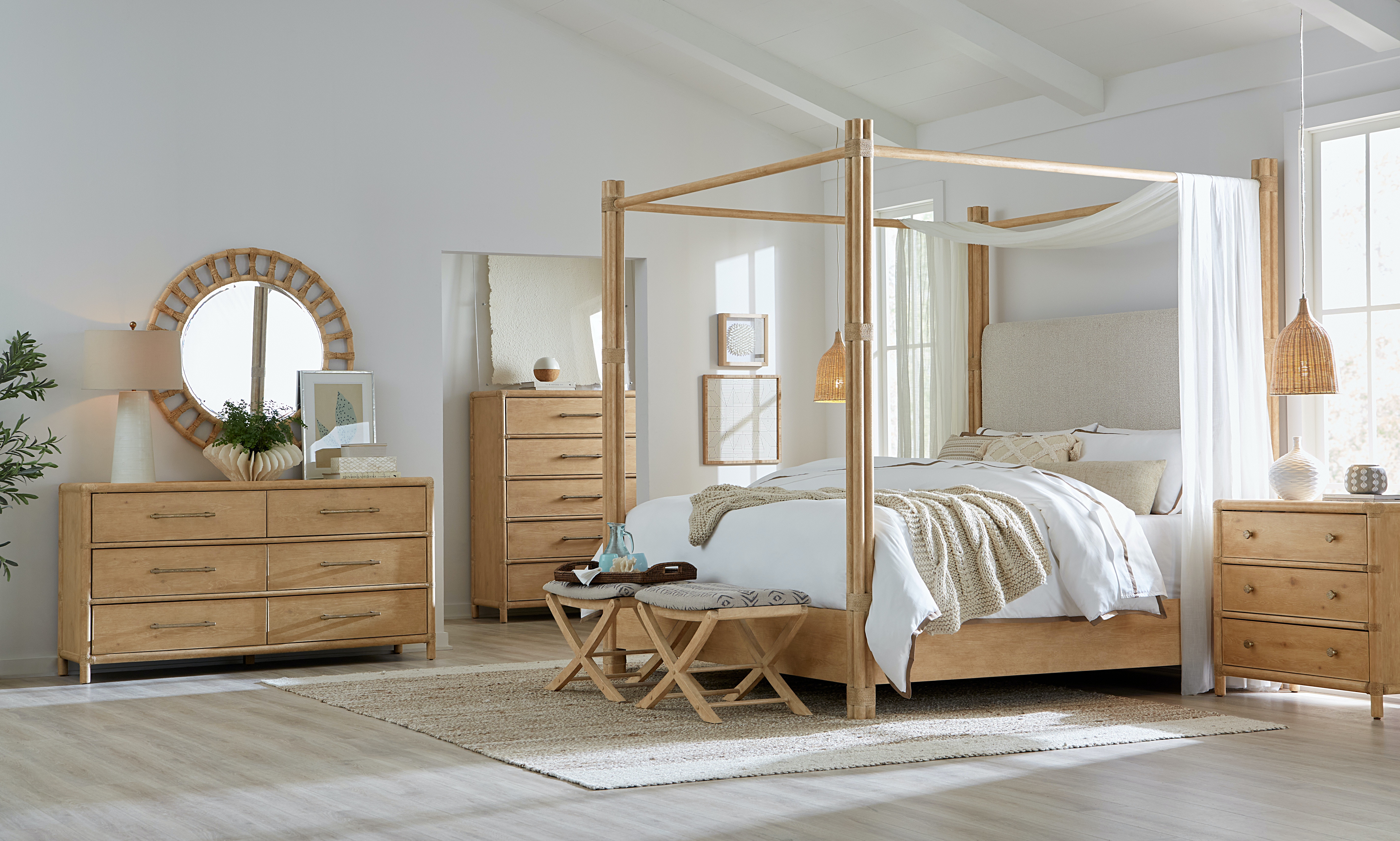 Зеркало Retreat Pole Rattan