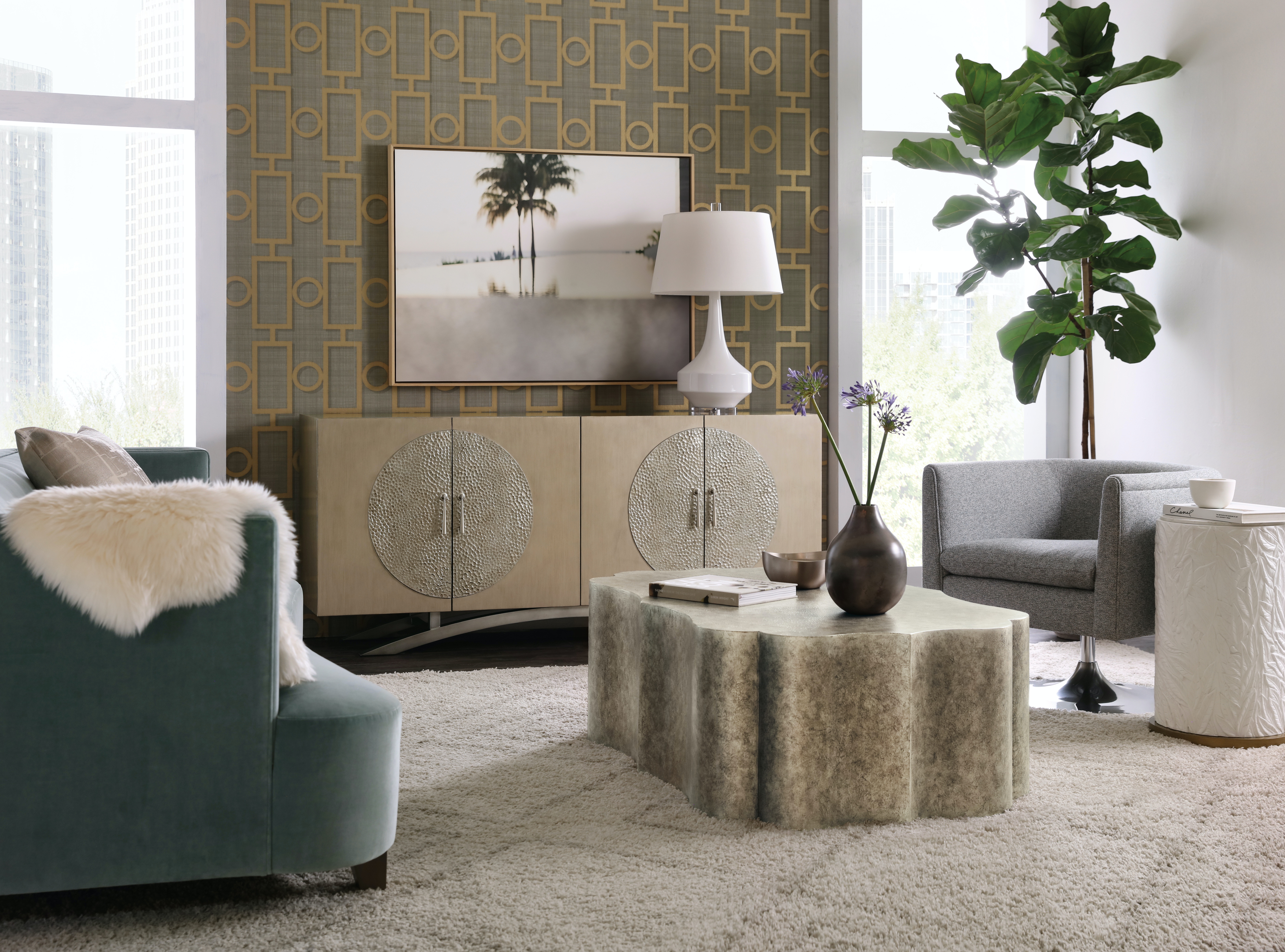 Стол коктейльный Melange Hillbrandt Cocktail Table