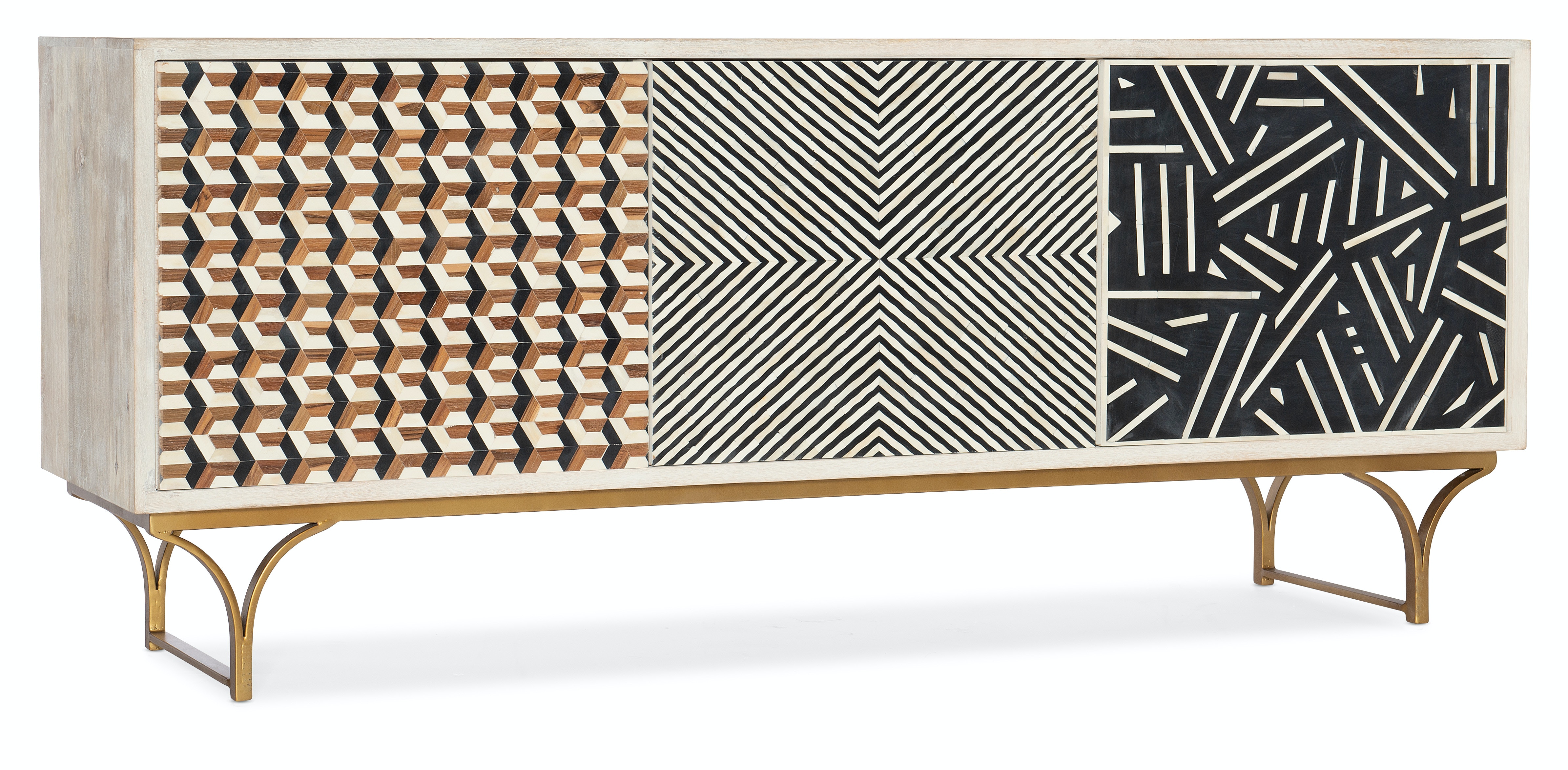 Тумба ТВ Commerce & Market Jaiden Three Door Credenza