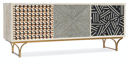 Тумба ТВ Commerce & Market Jaiden Three Door Credenza