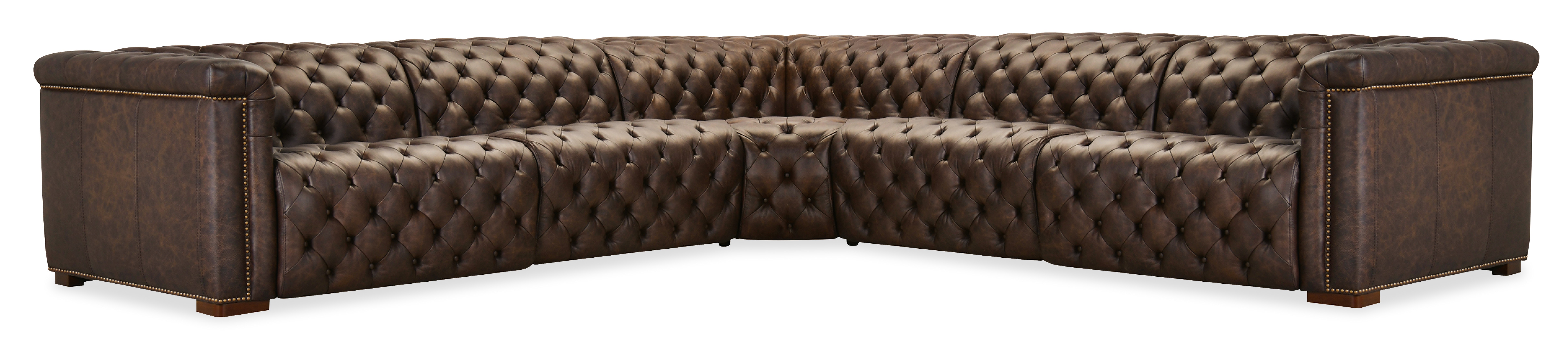 Диван модульный реклайнер Savion Deux 5 Seat Sectional with Three Power Recliners and Six Power Headrests