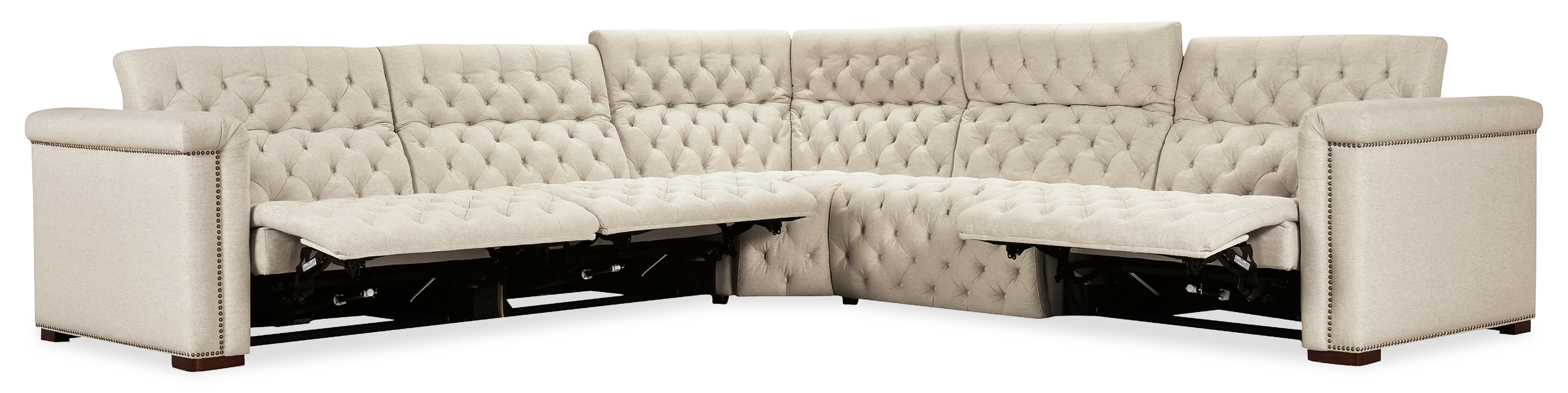 Диван реклайнер модульный Savion Deux 5 Seat Sectional with Three Power Recliners and Six Power Headrests