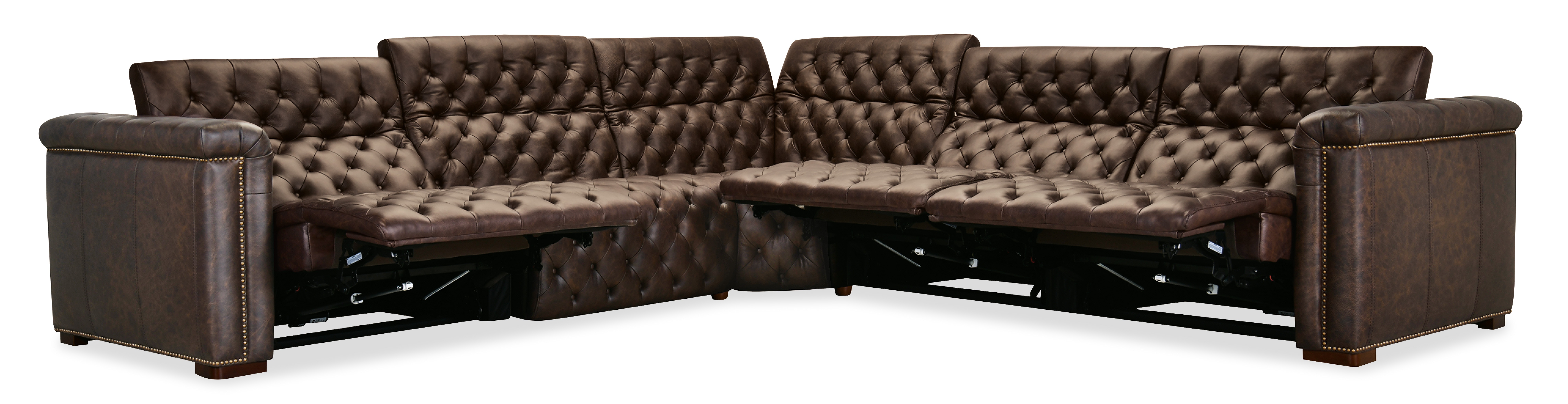 Диван модульный реклайнер Savion Deux 5 Seat Sectional with Four Power Recliners and Six Power Headrests