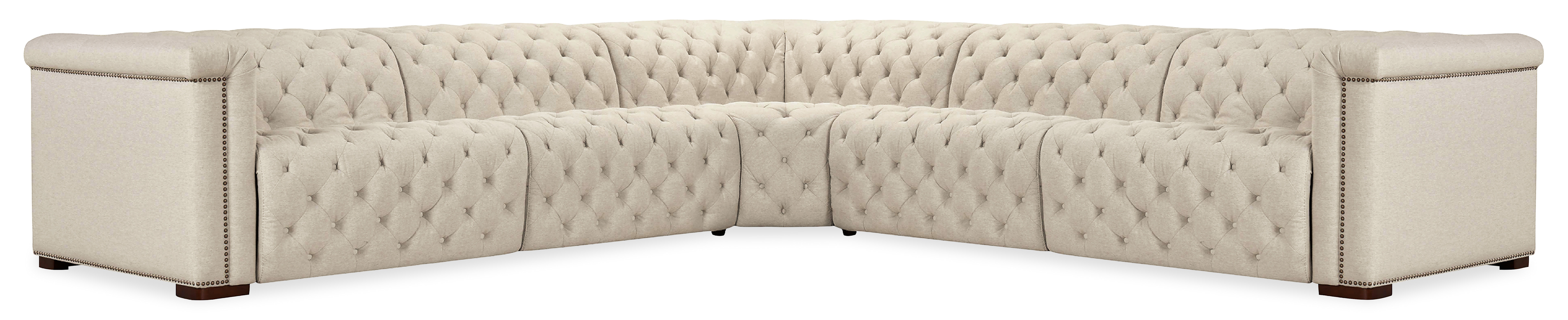 Диван реклайнер модульный Savion Deux 5 Seat Sectional with Four Power Recliners and Six Power Headrests