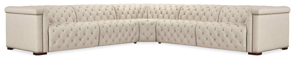 Диван реклайнер модульный Savion Deux 5 Seat Sectional with Four Power Recliners and Six Power Headrests