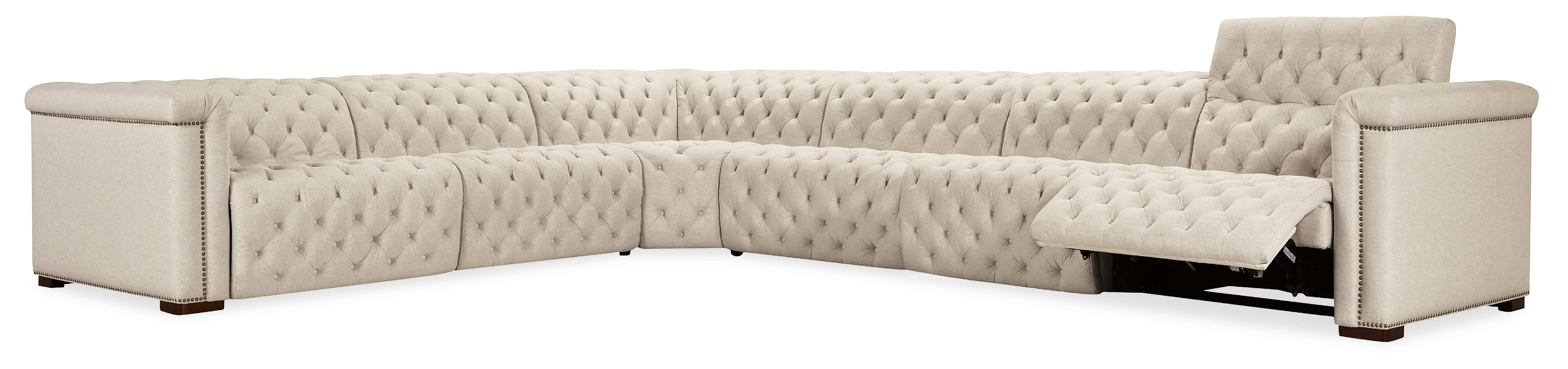 Диван реклайнер модульный Savion Deux 6 Seat Sectional with Three Power Recliners and Seven Power Headrests