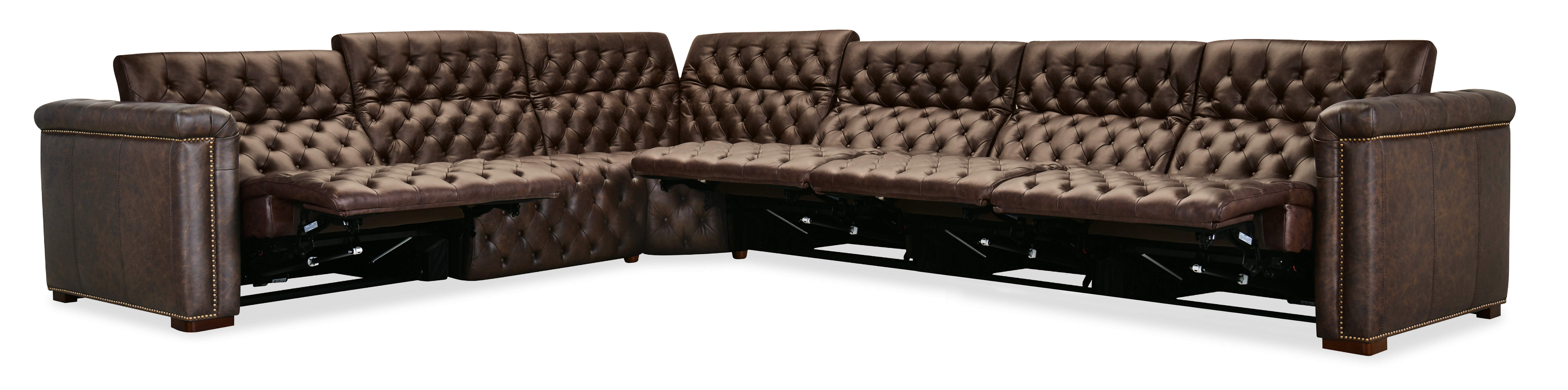 Диван модульный реклайнер Savion Deux 6 Seat Sectional with Four Power Recliners and Seven Power Headrests