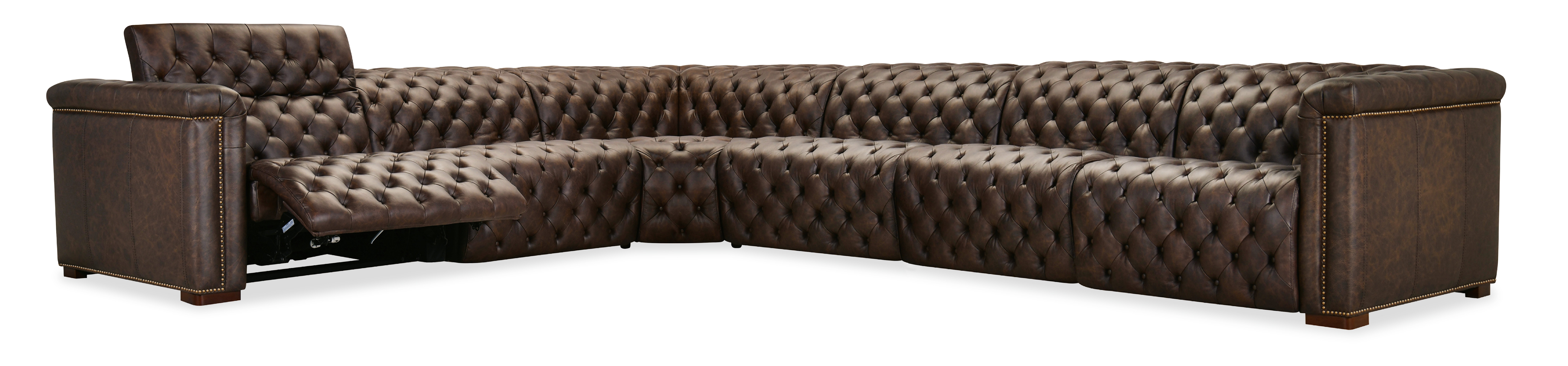 Диван модульный реклайнер Savion Deux 6 Seat Sectional with Four Power Recliners and Seven Power Headrests