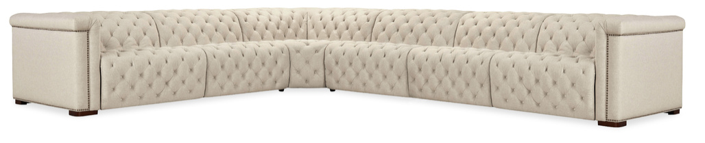 Диван реклайнер модульный Savion Deux 6 Seat Sectional with Four Power Recliners and Seven Power Headrests