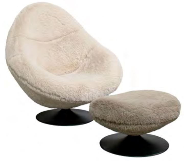 Кресло + оттоманка EGG