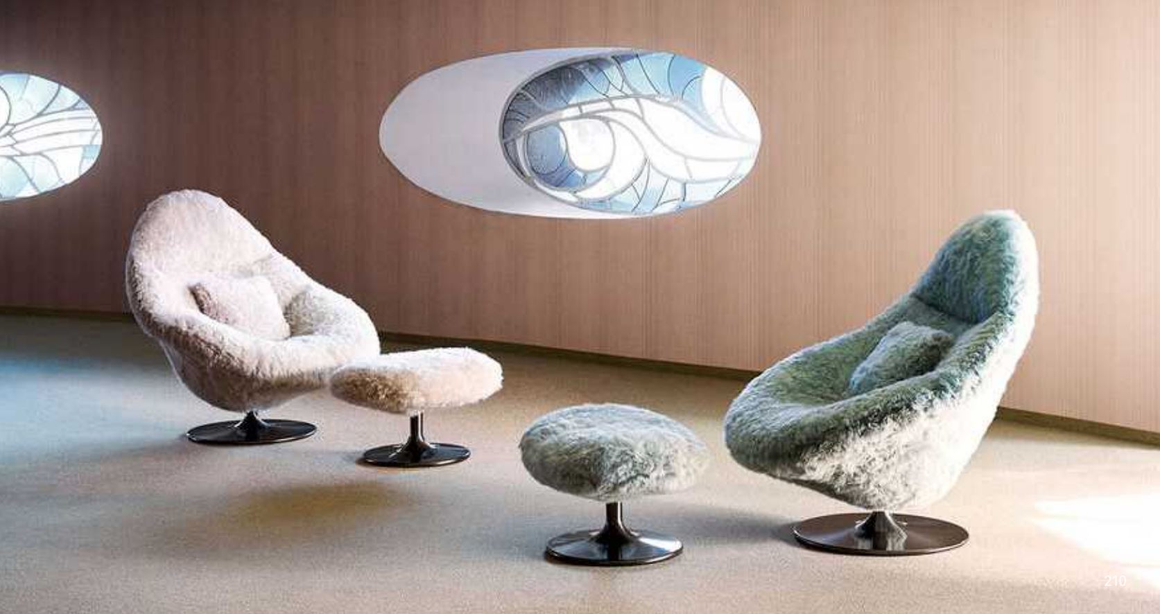 Кресло + оттоманка EGG