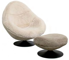 Кресло + оттоманка EGG