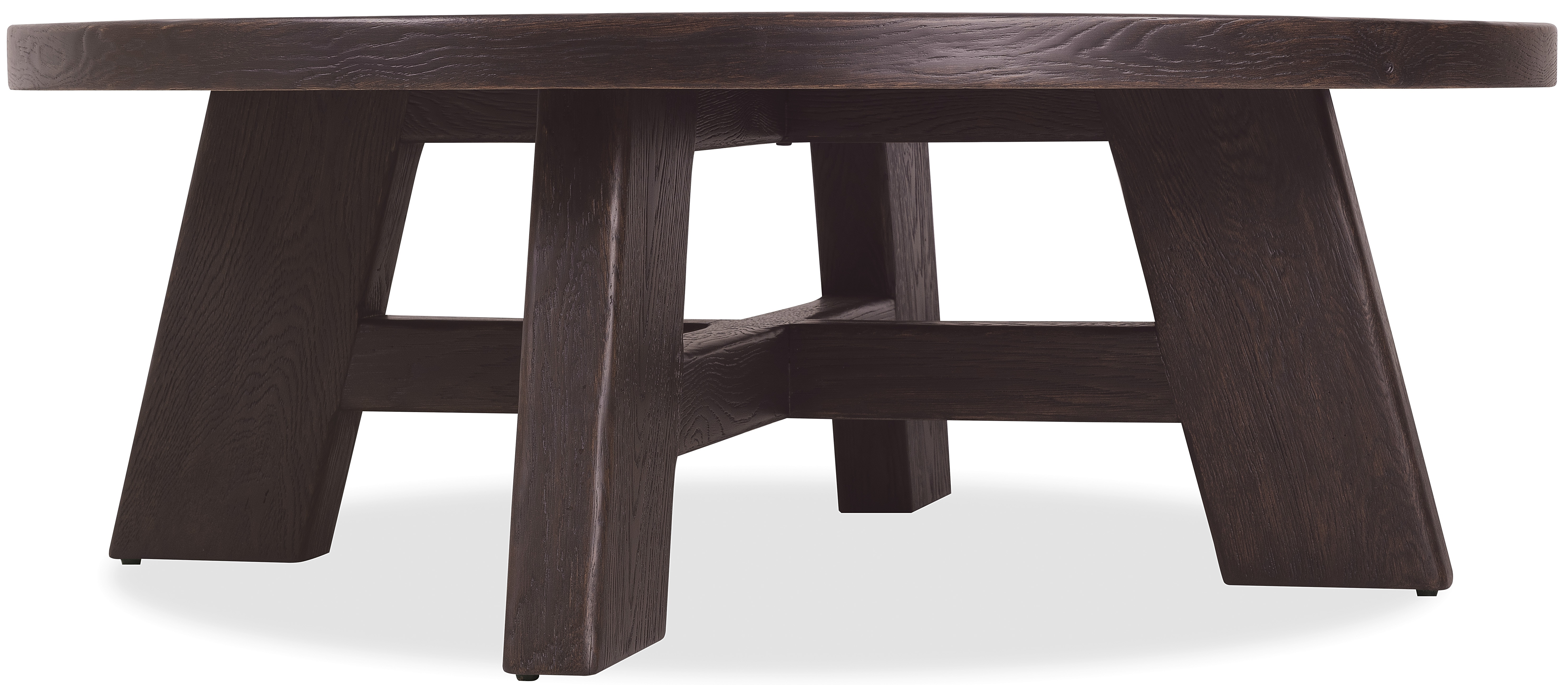 Стол журнальный круглый Driftwood, темное дерево