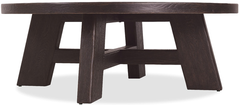 Стол журнальный круглый Driftwood, темное дерево