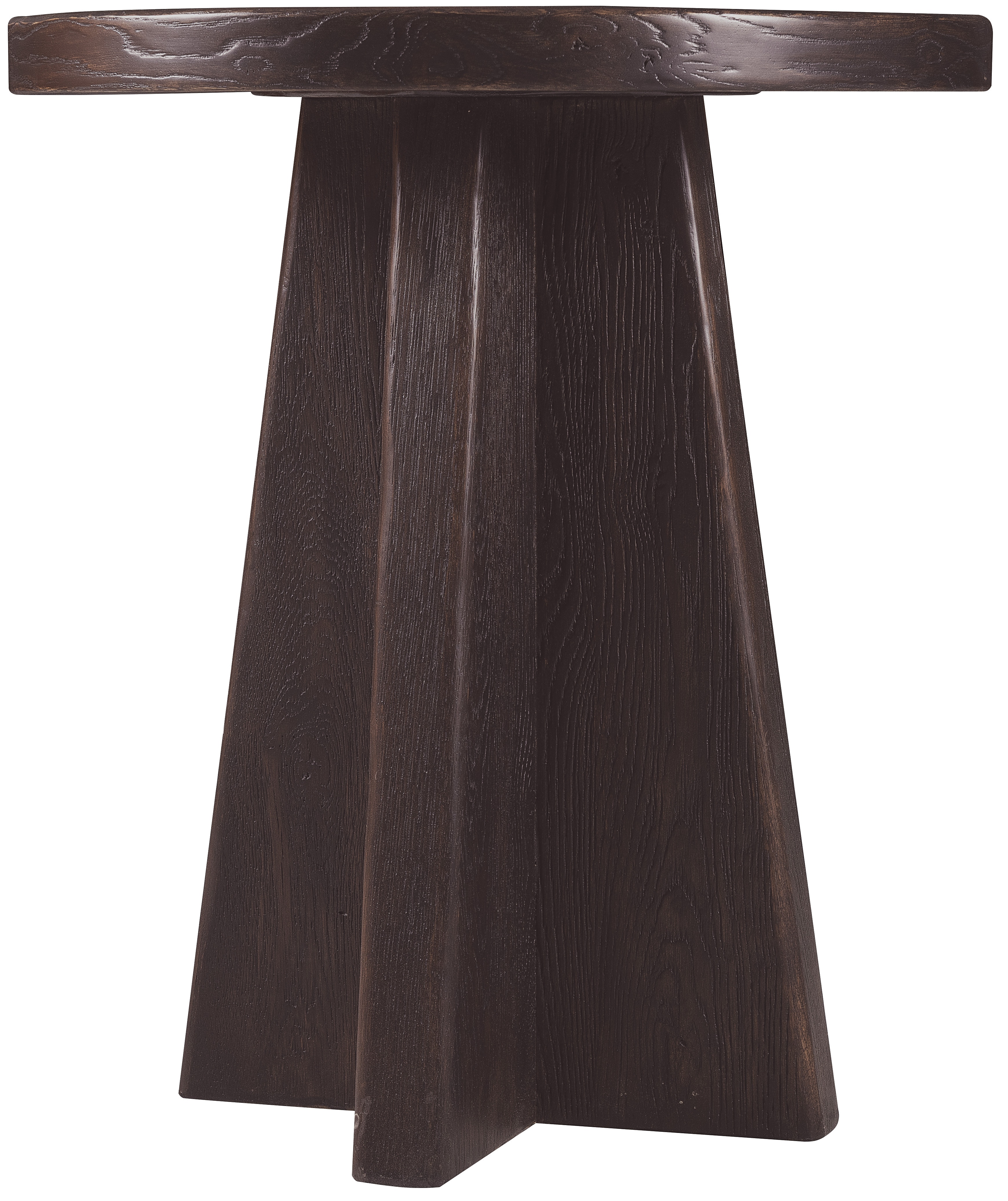 Стол придиванный круглый Driftwood, темное дерево