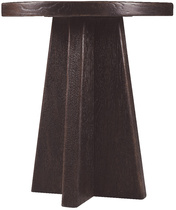 Стол придиванный круглый Driftwood, темное дерево